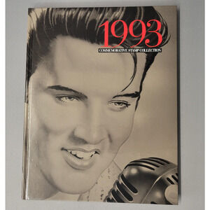 Vintage 1993 USPS Commemorative Stamp Book Collection Hardcover Elvis Presley